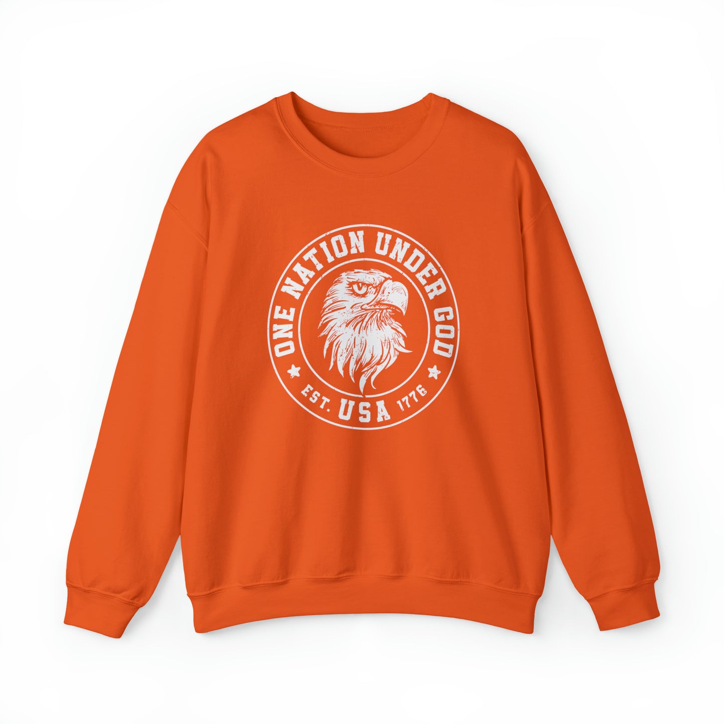 USA Sweatshirt One Nation Under God Unisex Heavy Blend™ Crewneck Sweatshirt