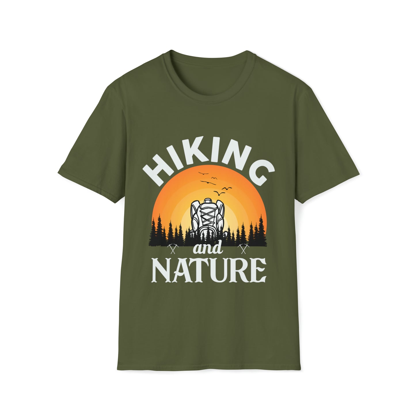 Hiking Nature Graphic Tee Unisex Softstyle T-Shirt