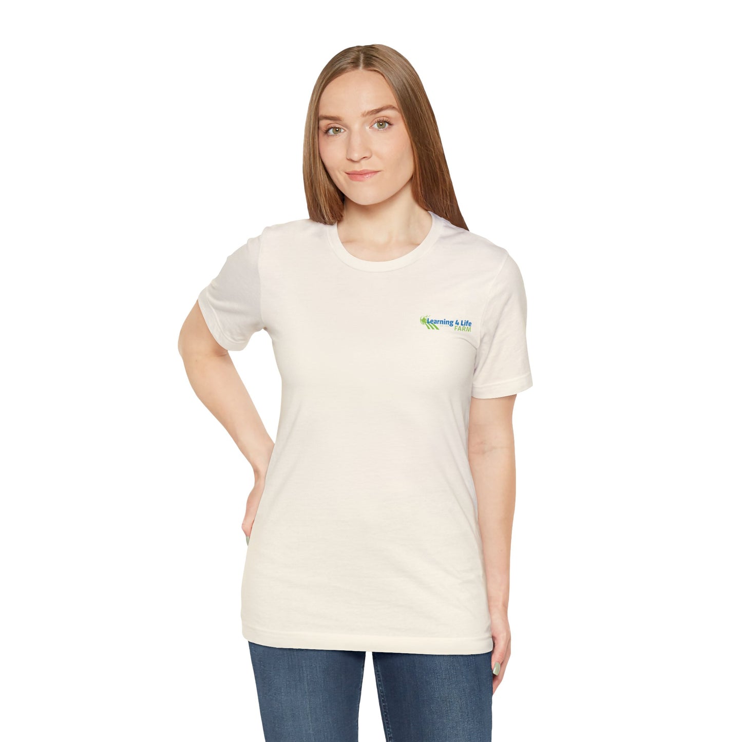 L4L Farm Front and Back design Unisex Jersey Short Sleeve Tee
