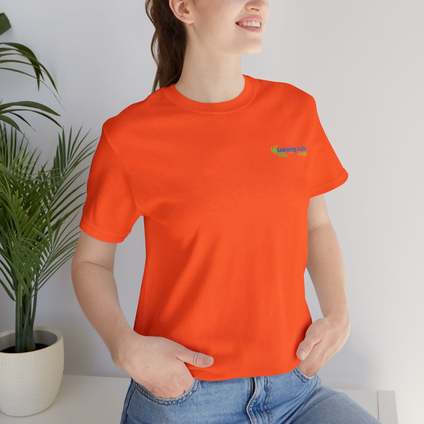 L4L Farm Front and Back design Unisex Jersey Short Sleeve Tee