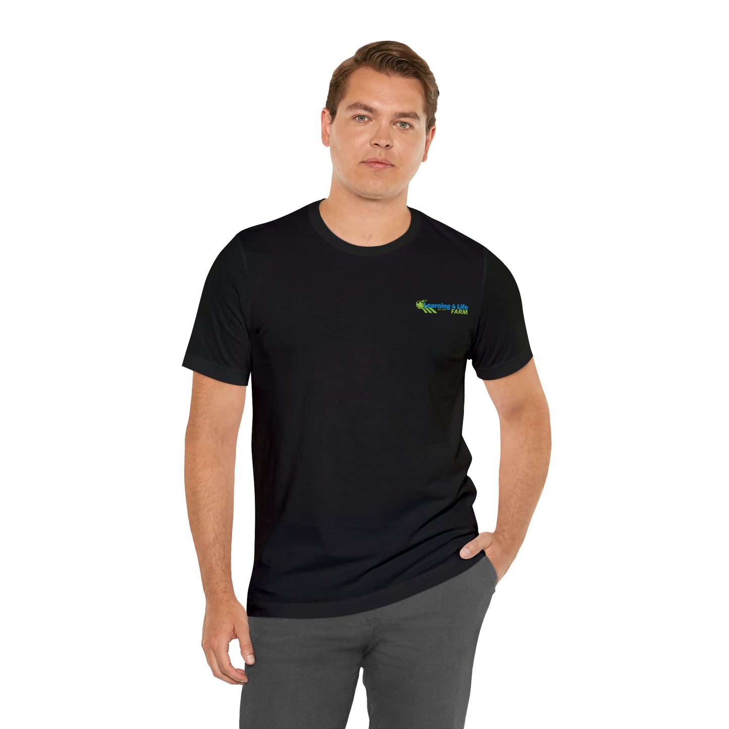 L4L Farm Front and Back design Unisex Jersey Short Sleeve Tee