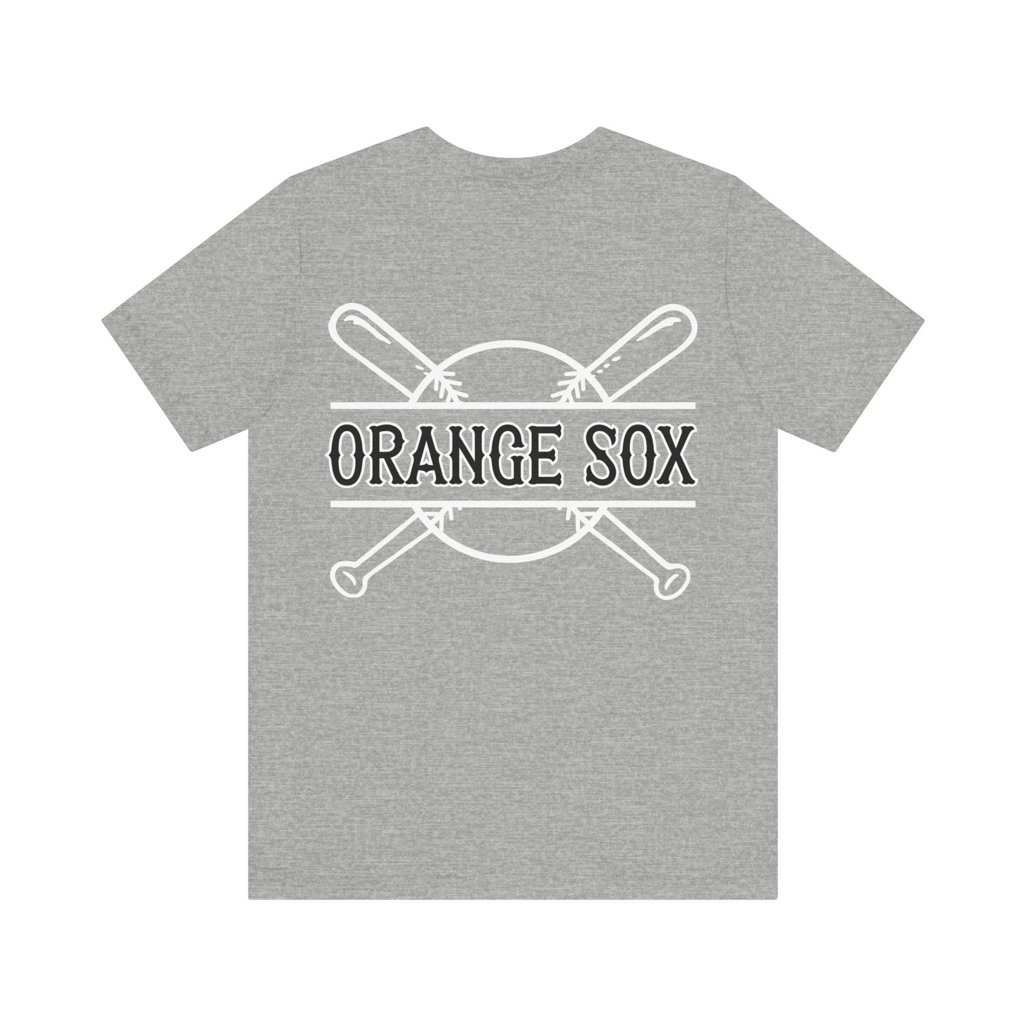 Orange Sox Front/Back Design Unisex Jersey Short Sleeve Tee