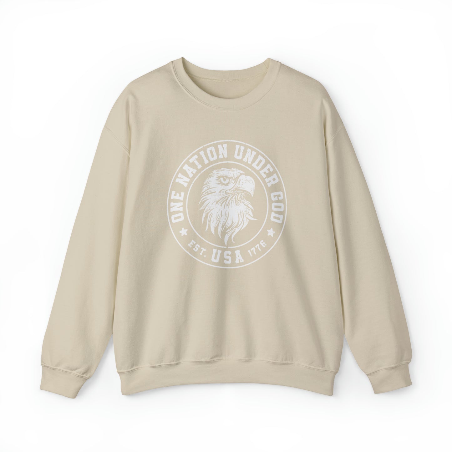 USA Sweatshirt One Nation Under God Unisex Heavy Blend™ Crewneck Sweatshirt