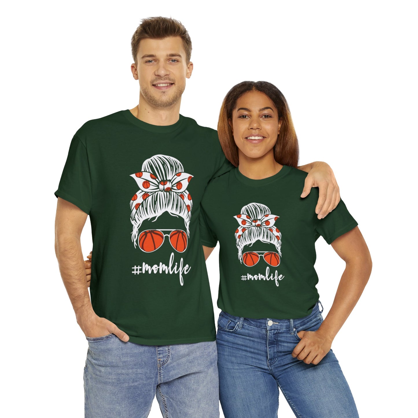 Mom Life Basketball Unisex Heavy Cotton Tee