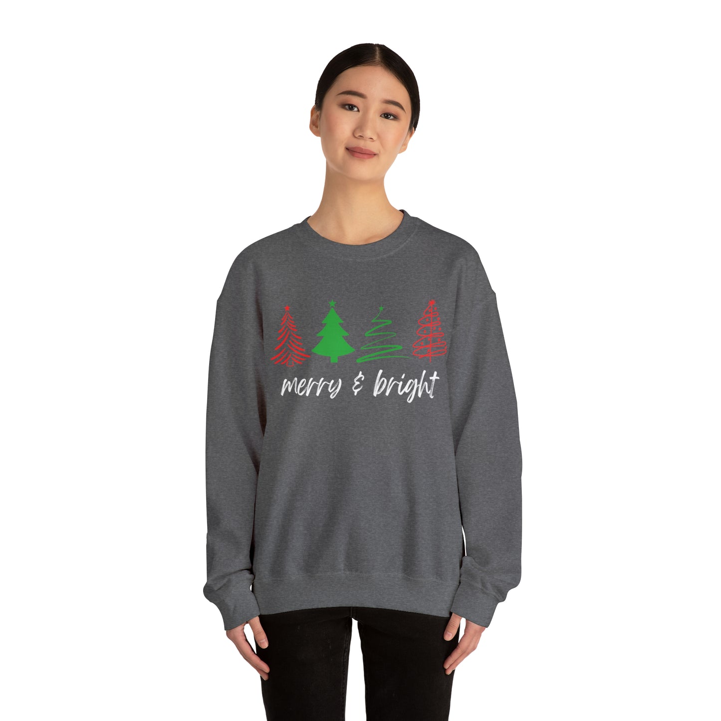 Merry and Bright Christmas Crewneck Sweatshirt