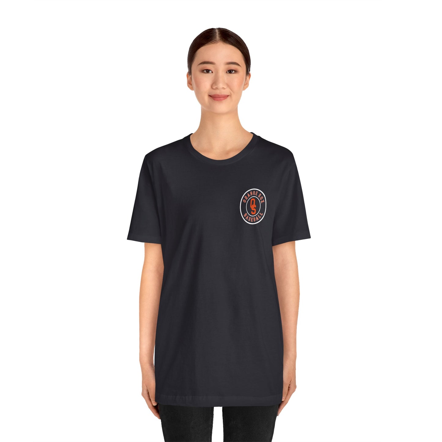 Orange Sox Pocket Design Unisex Jersey Short Sleeve Tee