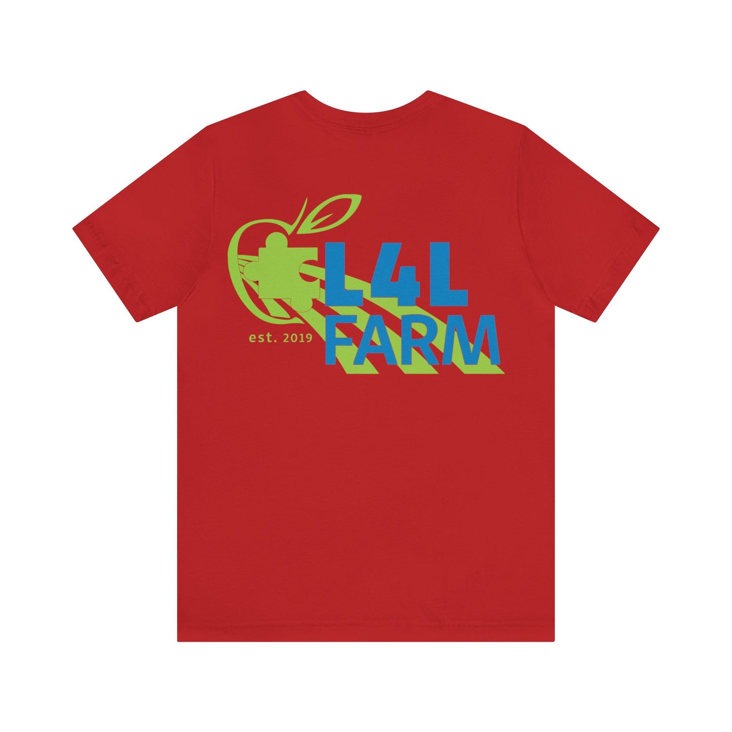 L4L Farm Front and Back design Unisex Jersey Short Sleeve Tee