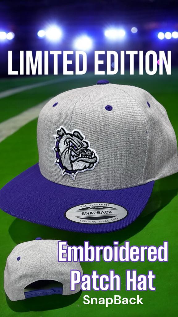 East Knox Bulldogs Premium Flat Bill Snapback Cap - 6089M Embroidered Patch