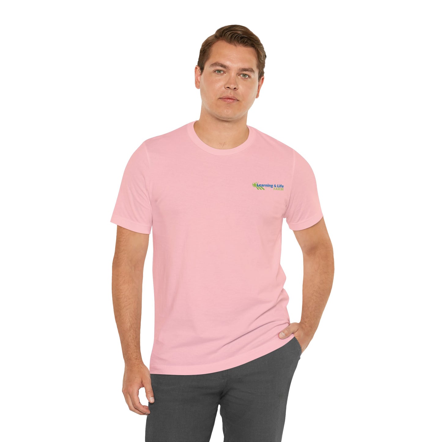 L4L Farm Front and Back design Unisex Jersey Short Sleeve Tee