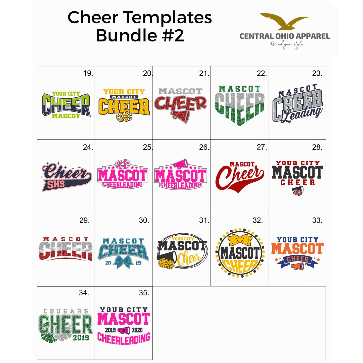 Custom School and Mascot CHEER T-Shirt