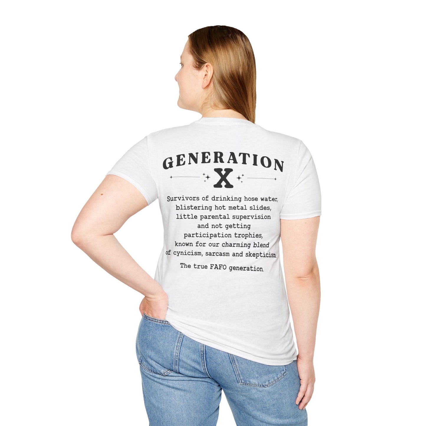 Generation X Softstyle T-Shirt Front and Back Print