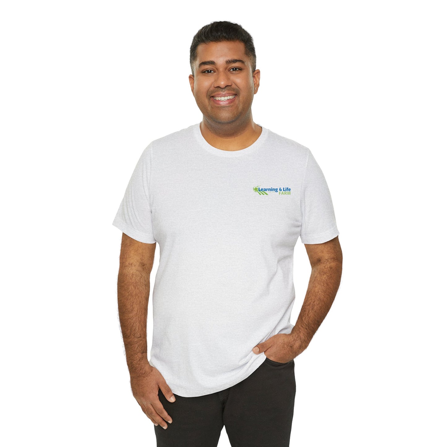 L4L Farm Front and Back design Unisex Jersey Short Sleeve Tee