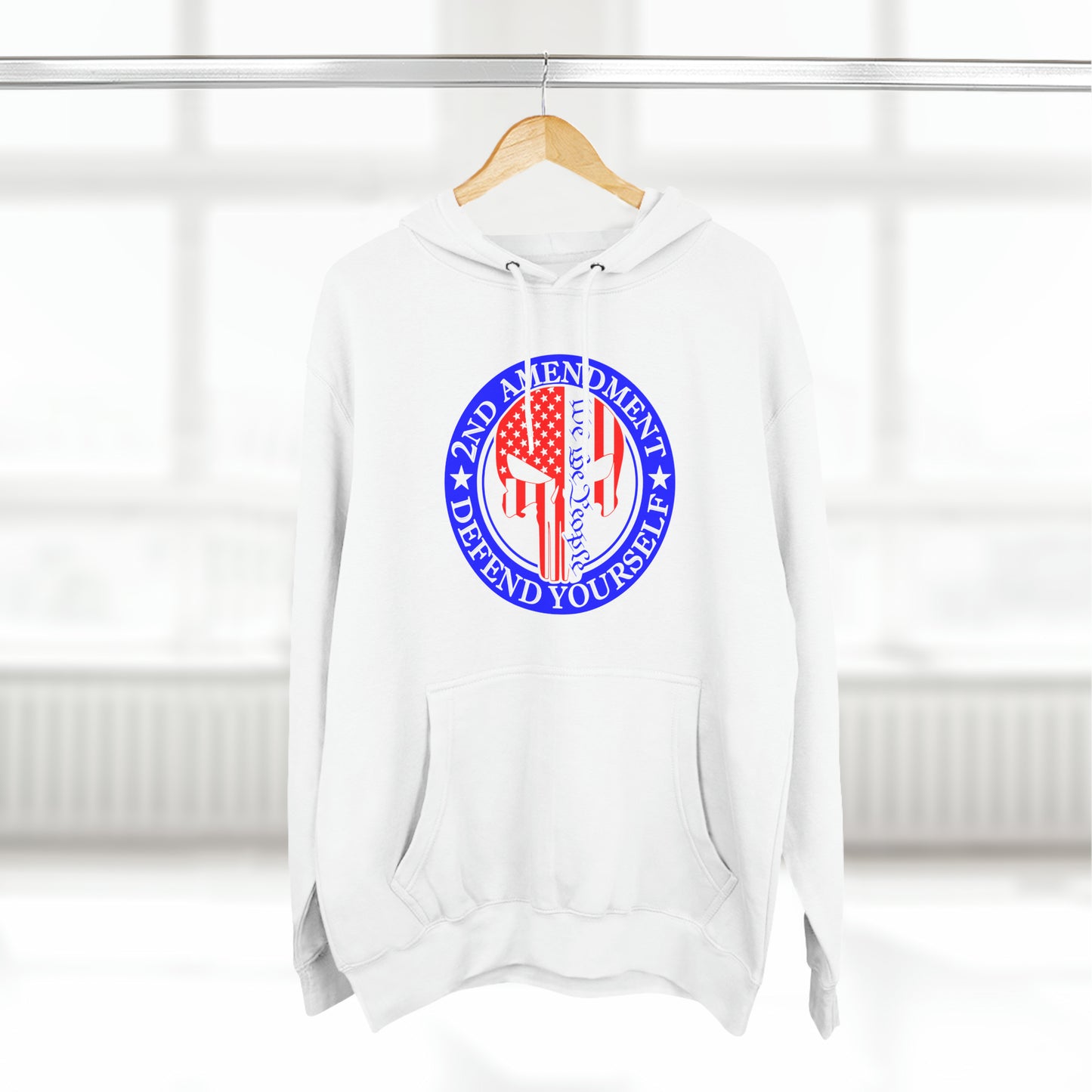 Punisher USA 2nd Amendment, Defend Yourself, We The People Fleece Hoodie