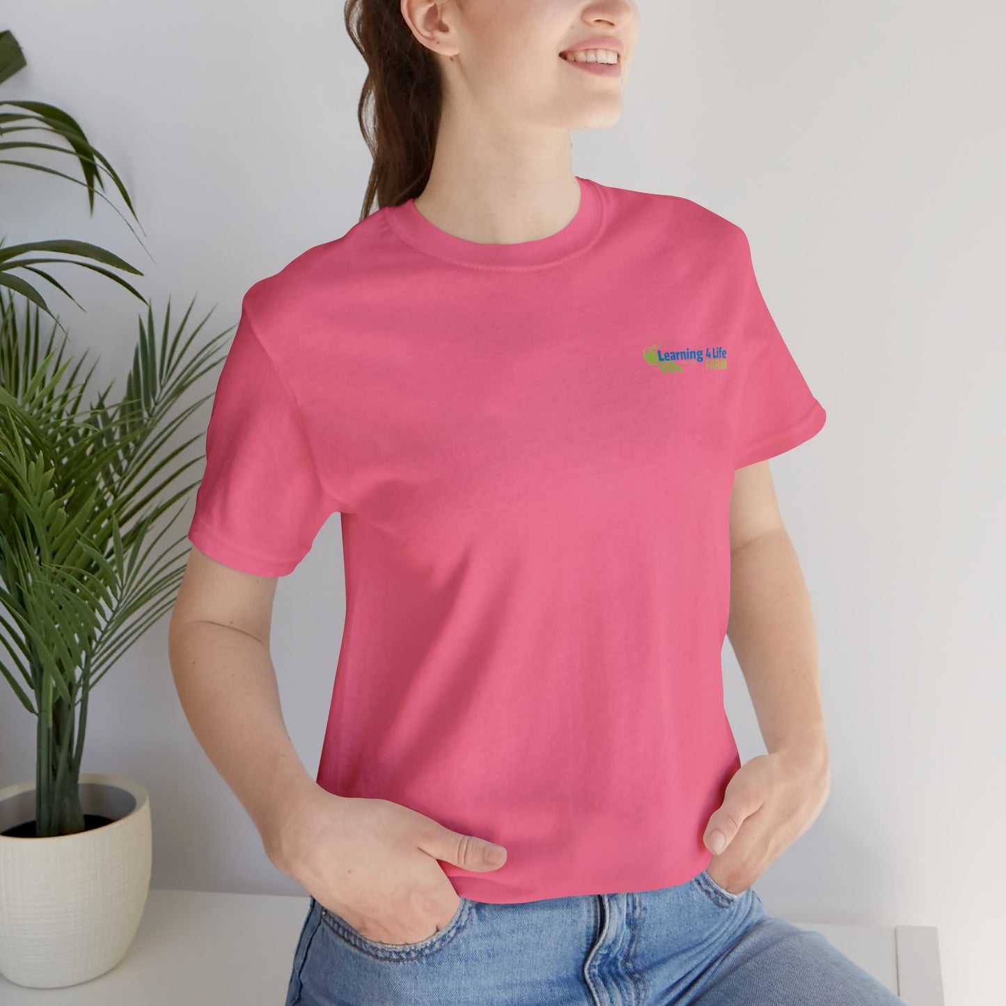 L4L Farm Front and Back design Unisex Jersey Short Sleeve Tee