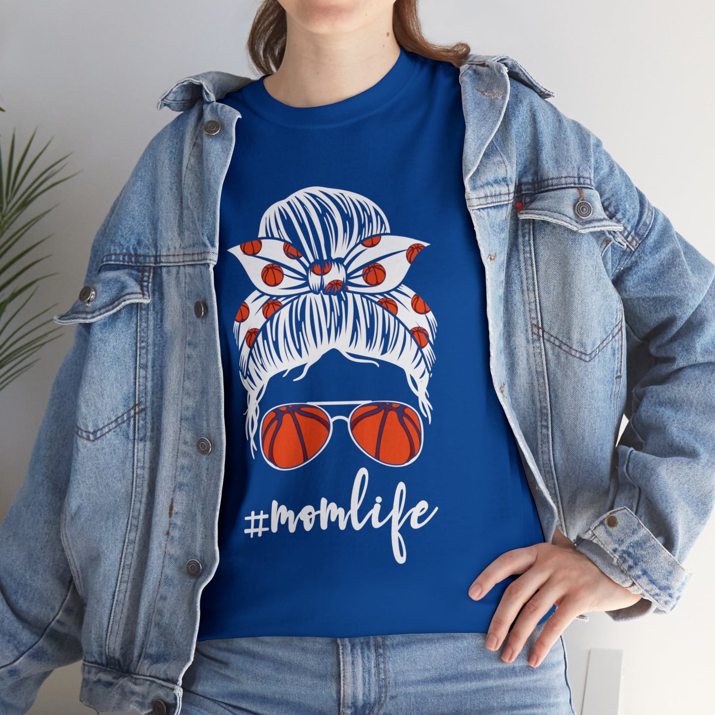 Mom Life Basketball Unisex Heavy Cotton Tee