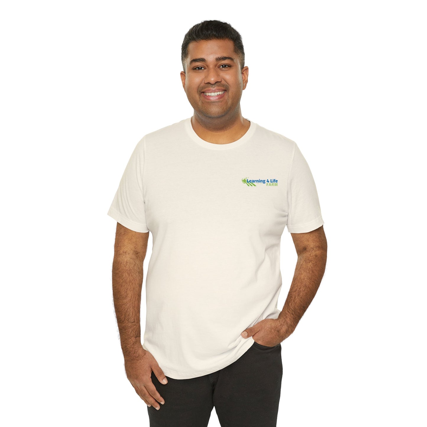 L4L Farm Front and Back design Unisex Jersey Short Sleeve Tee