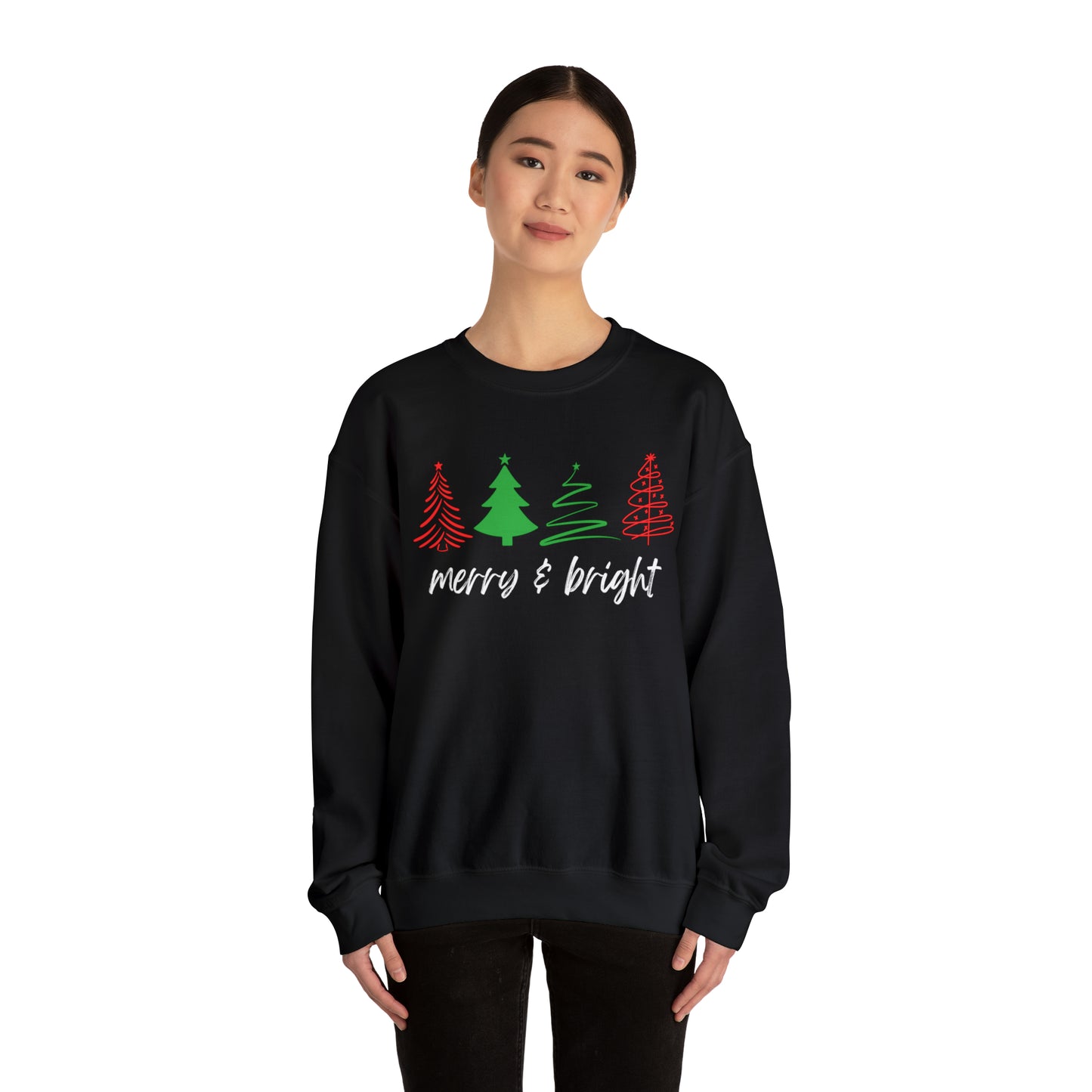 Merry and Bright Christmas Crewneck Sweatshirt