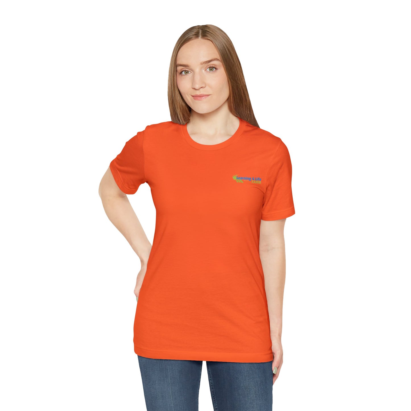 L4L Farm Front and Back design Unisex Jersey Short Sleeve Tee