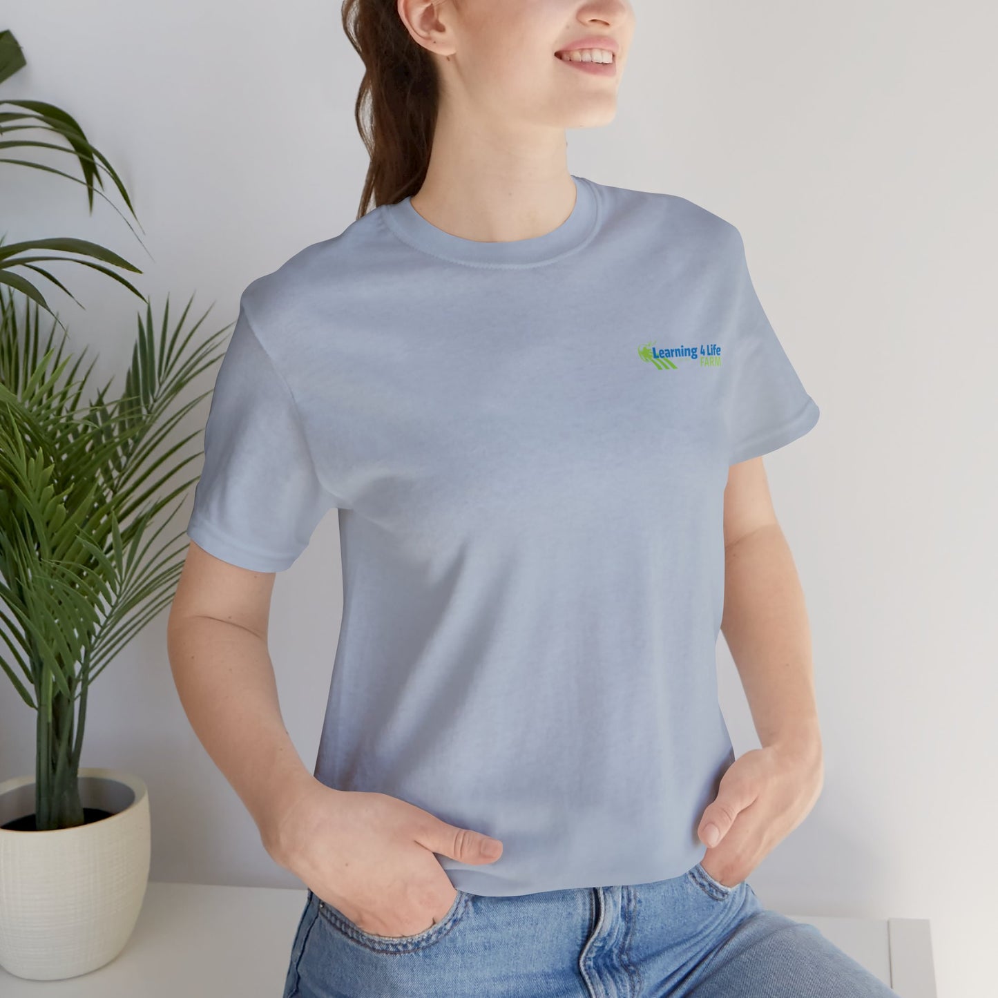 L4L Farm Front and Back design Unisex Jersey Short Sleeve Tee
