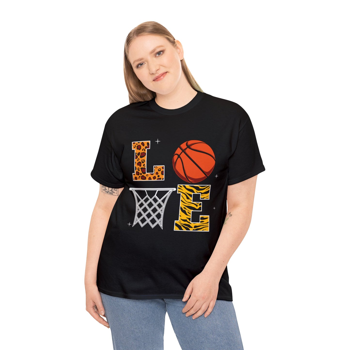 LOVE Basektball Unisex Heavy Cotton Tee