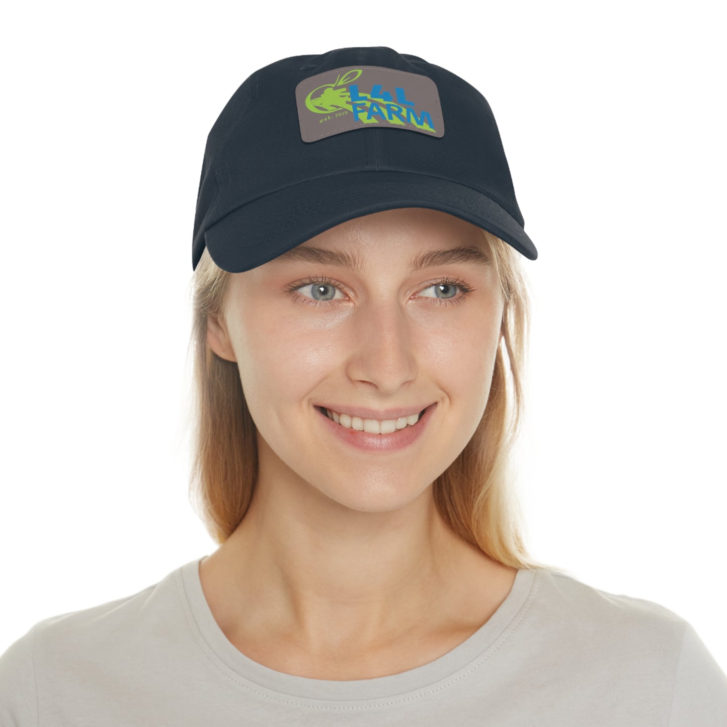 L4L Farm Dad Hat with Leather Patch (Rectangle)