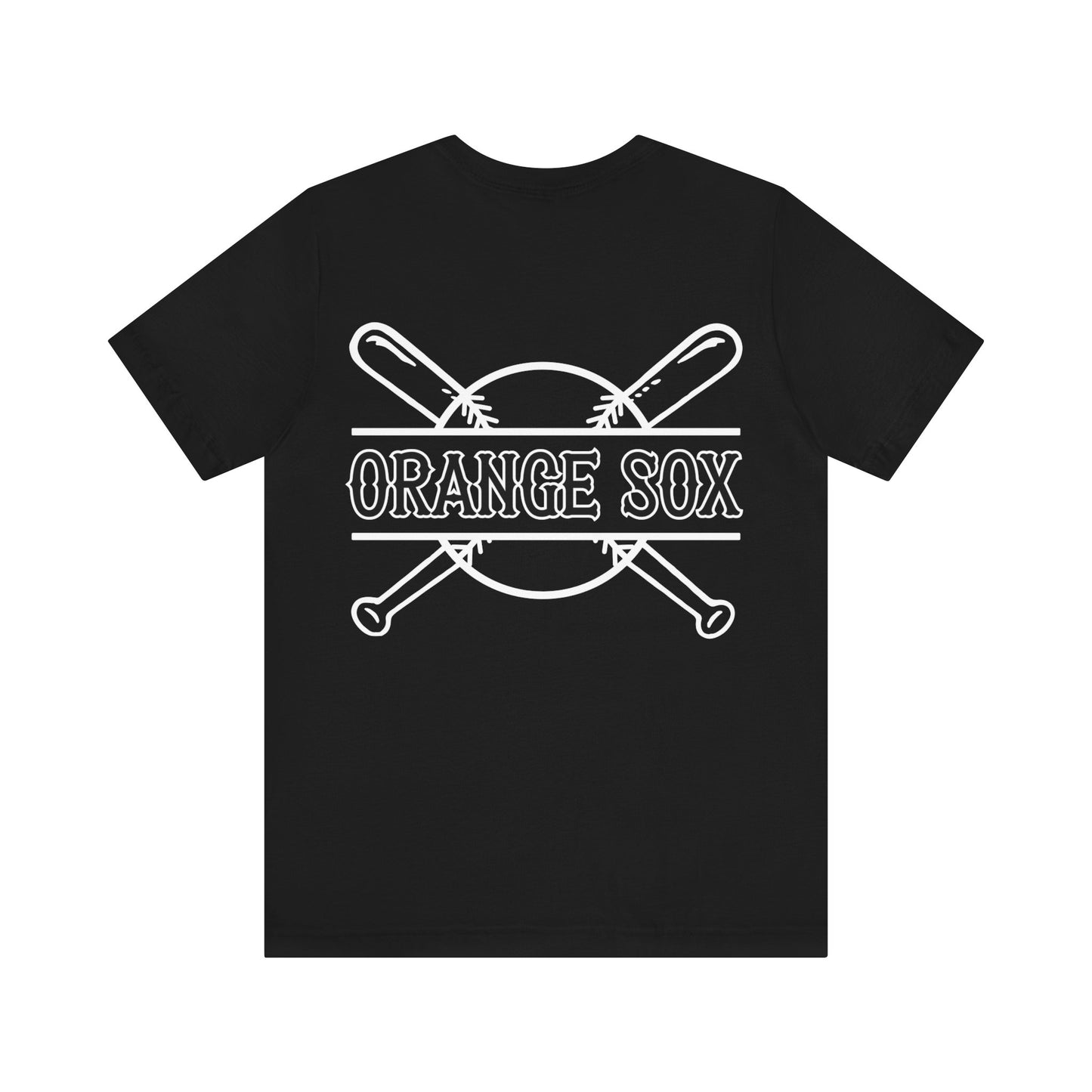 Orange Sox Front/Back Design Unisex Jersey Short Sleeve Tee