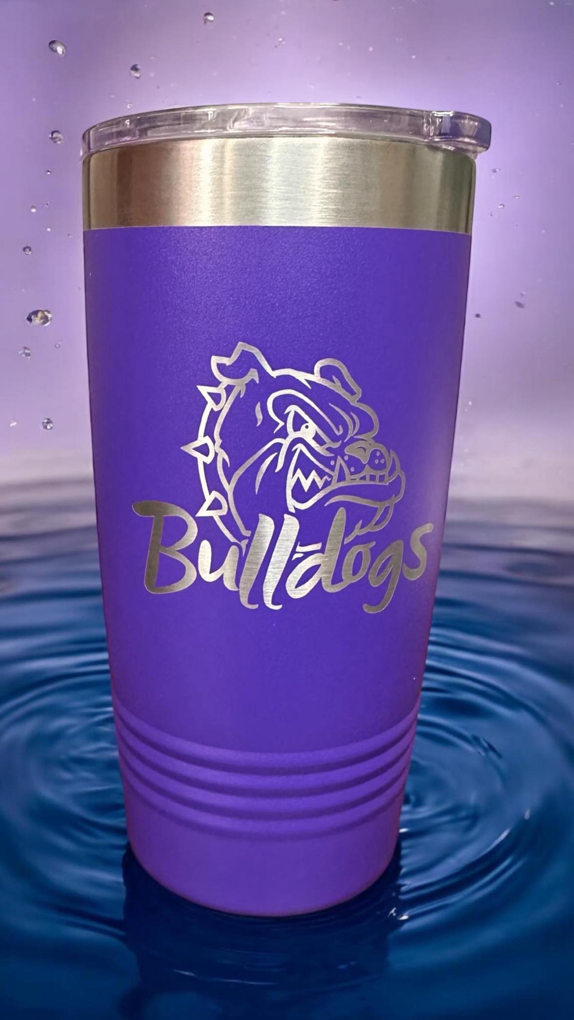 East Knox 20oz Purple Laser Etched Tumbler
