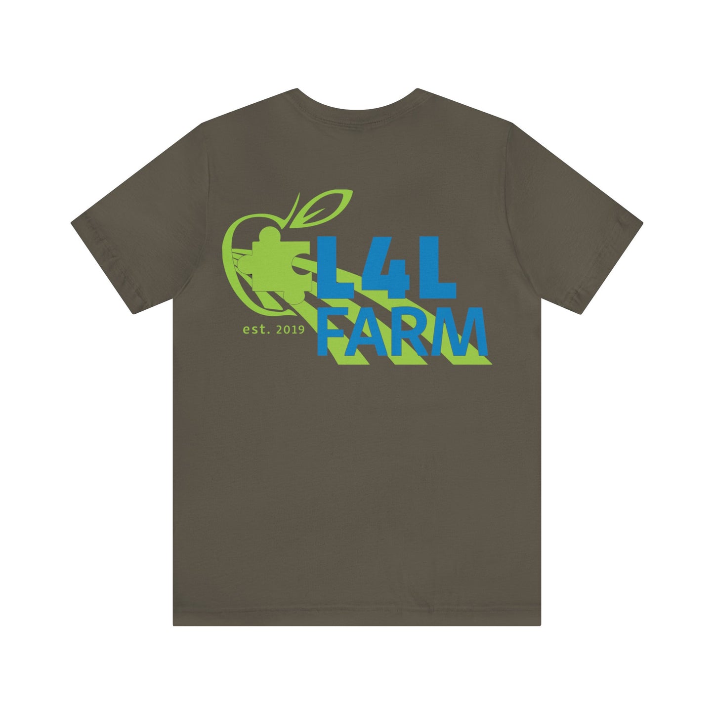 L4L Farm Front and Back design Unisex Jersey Short Sleeve Tee