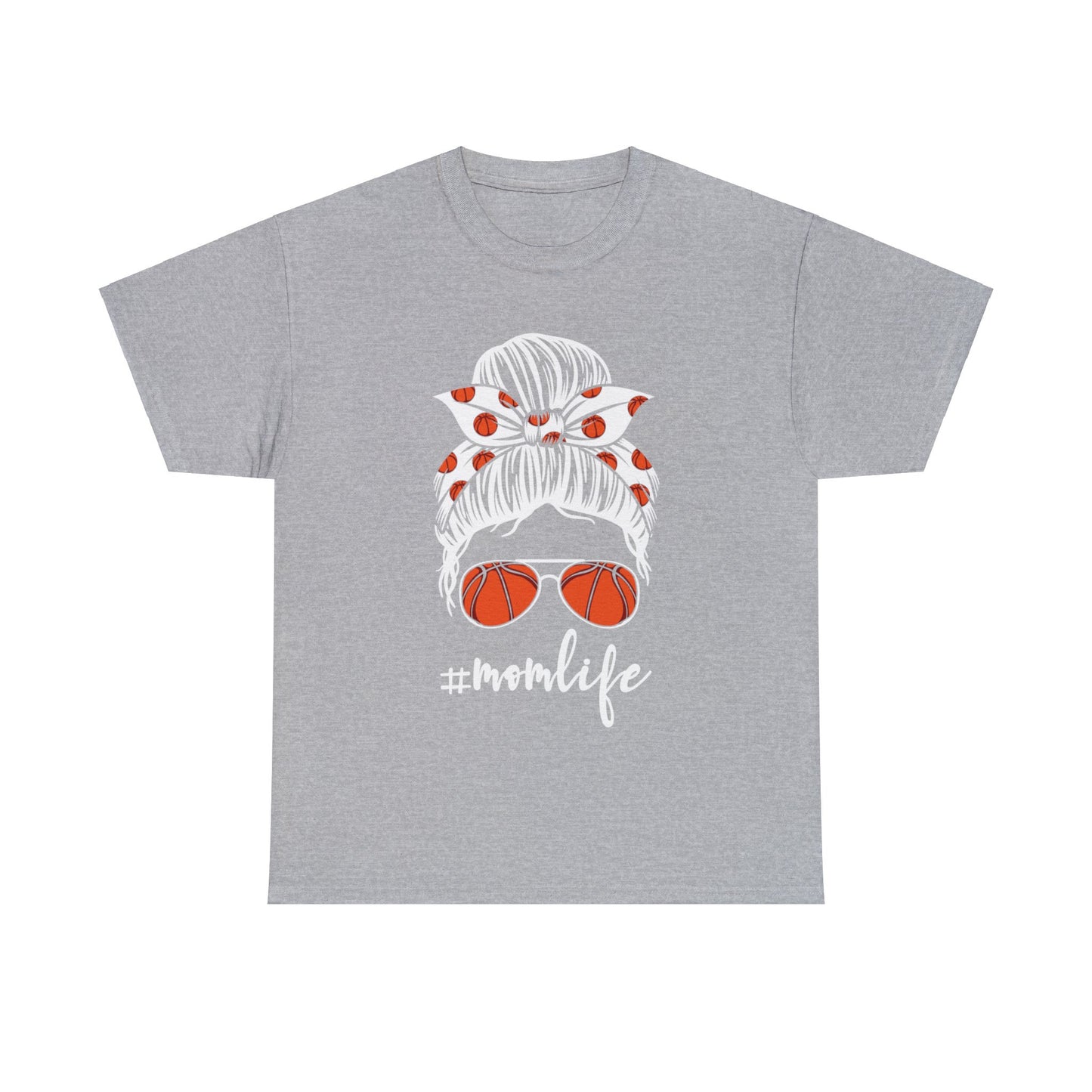 Mom Life Basketball Unisex Heavy Cotton Tee