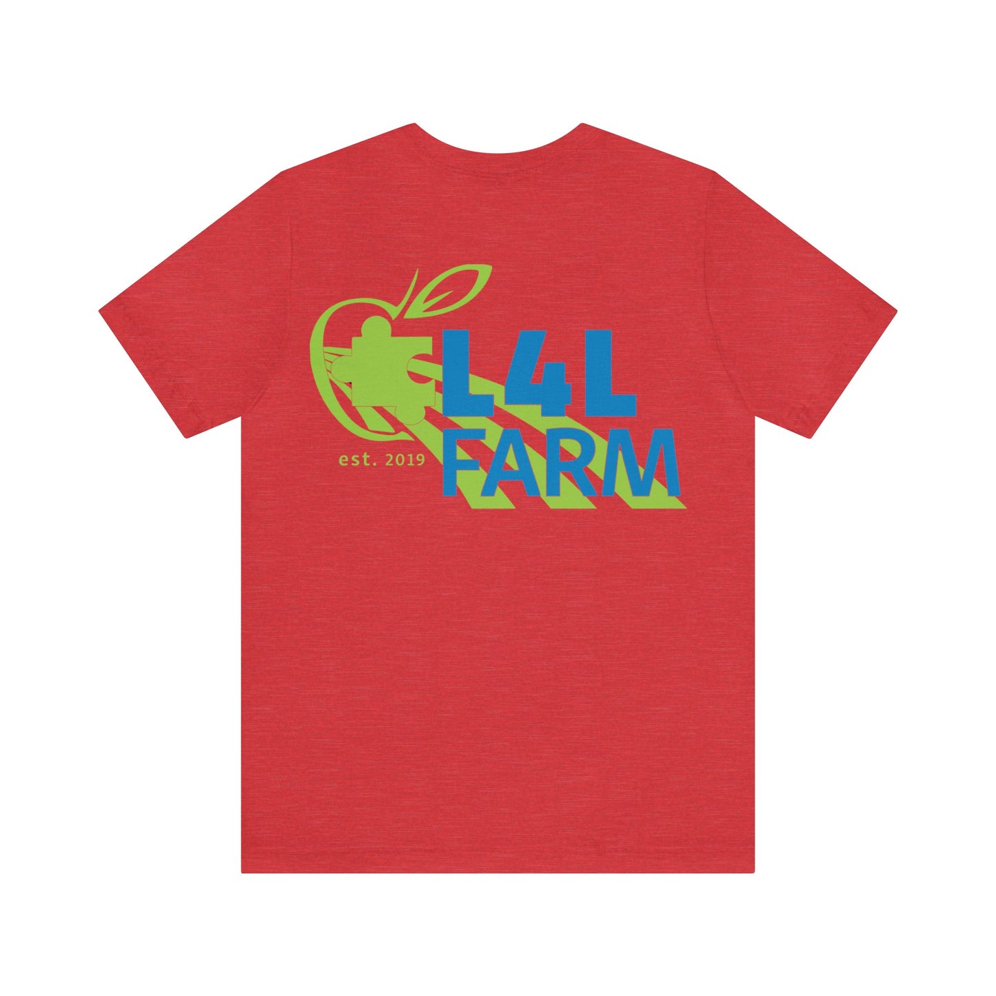 L4L Farm Front and Back design Unisex Jersey Short Sleeve Tee