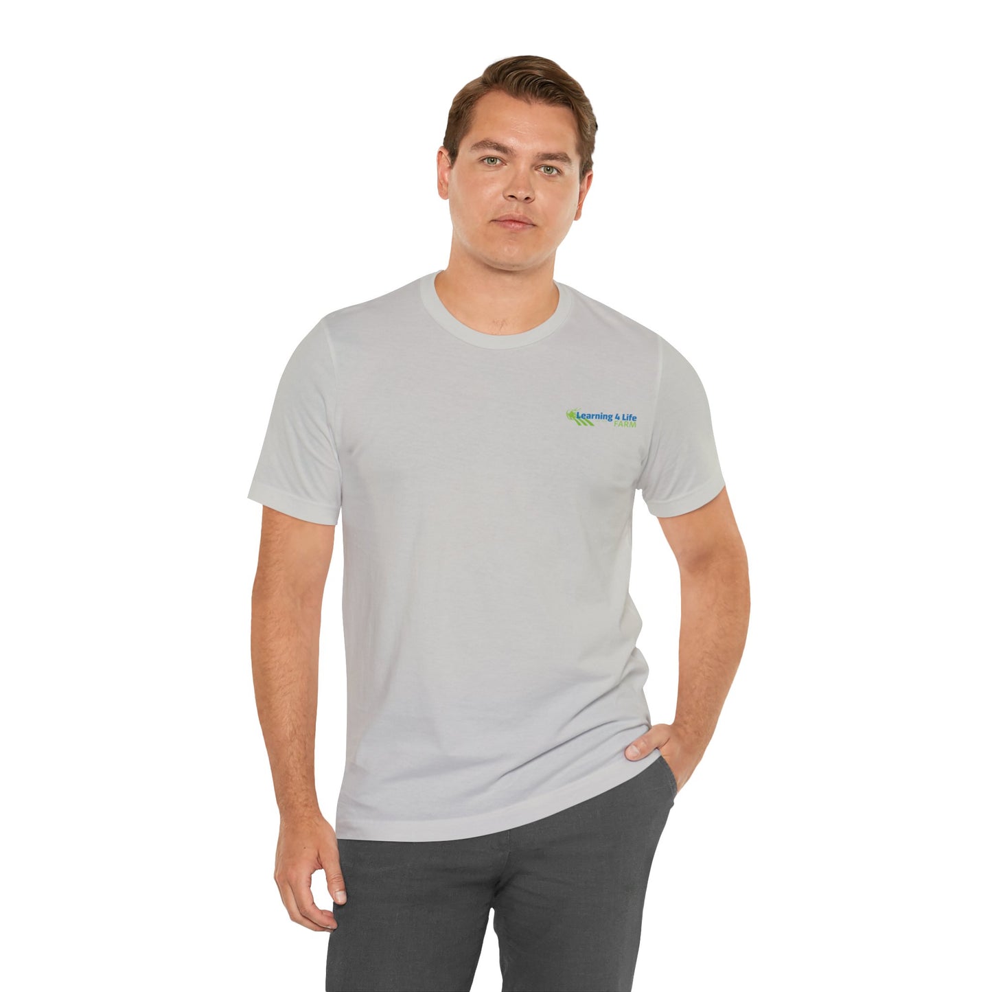 L4L Farm Front and Back design Unisex Jersey Short Sleeve Tee