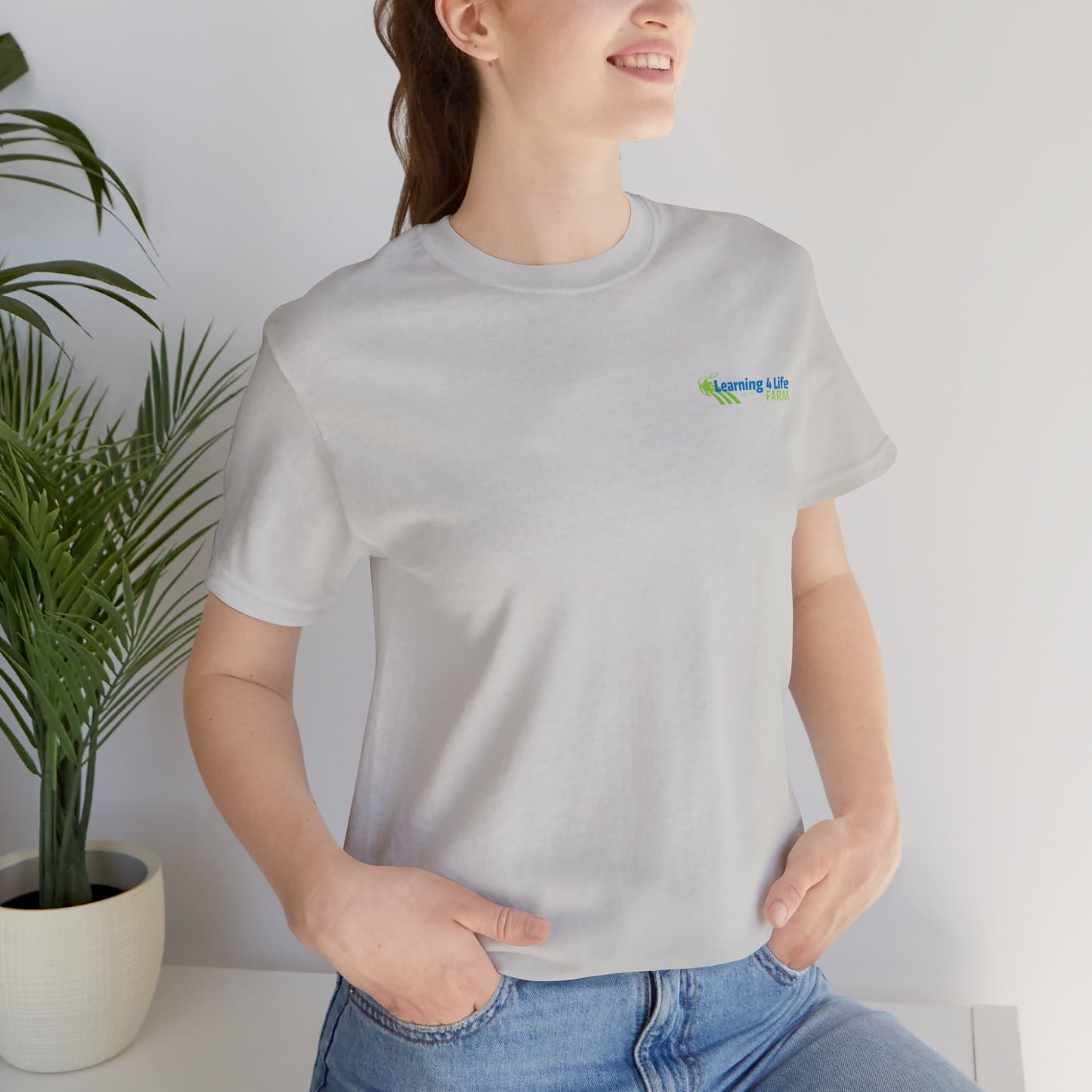 L4L Farm Front and Back design Unisex Jersey Short Sleeve Tee