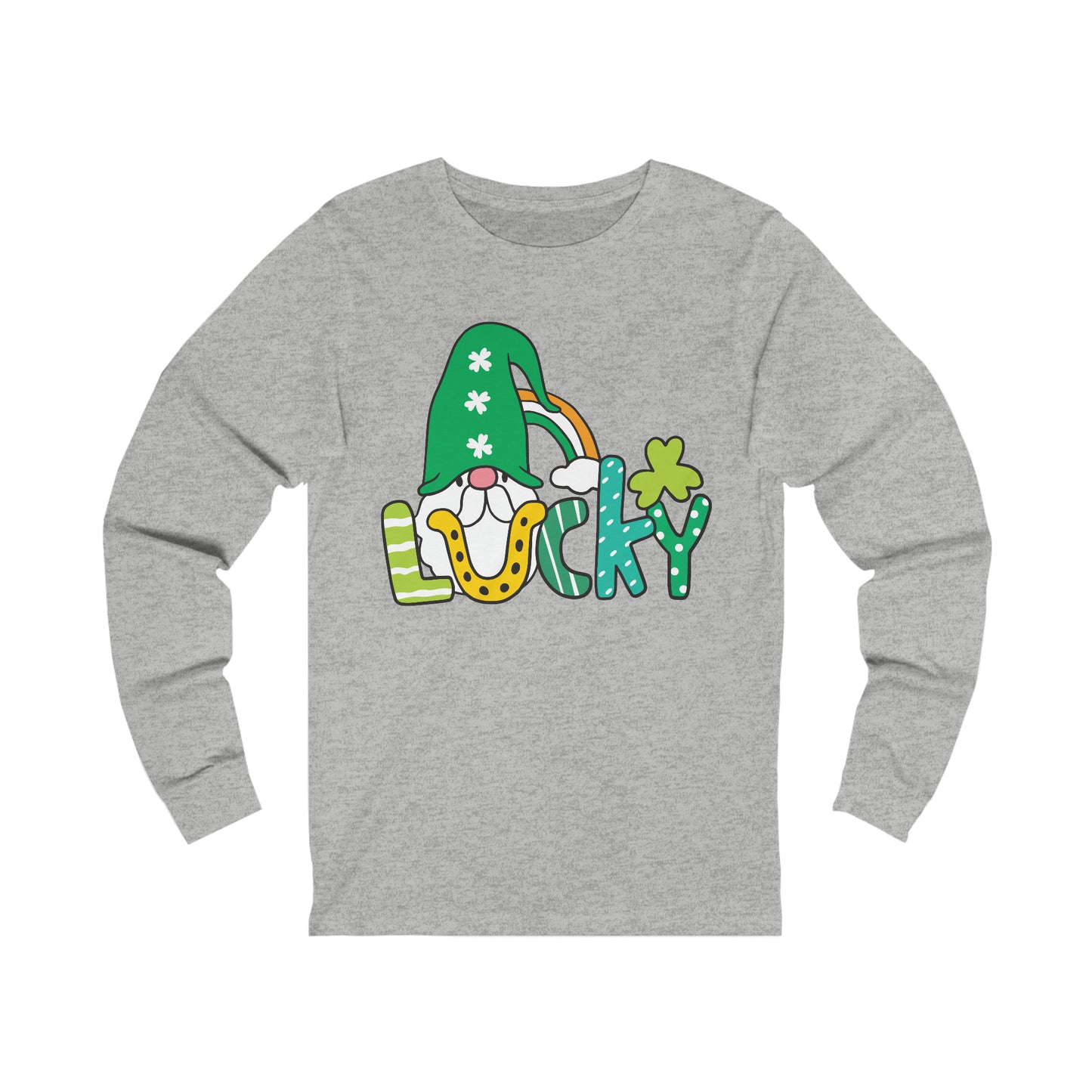 St Pattrick's Day Lucky Unisex Jersey Long Sleeve Tee