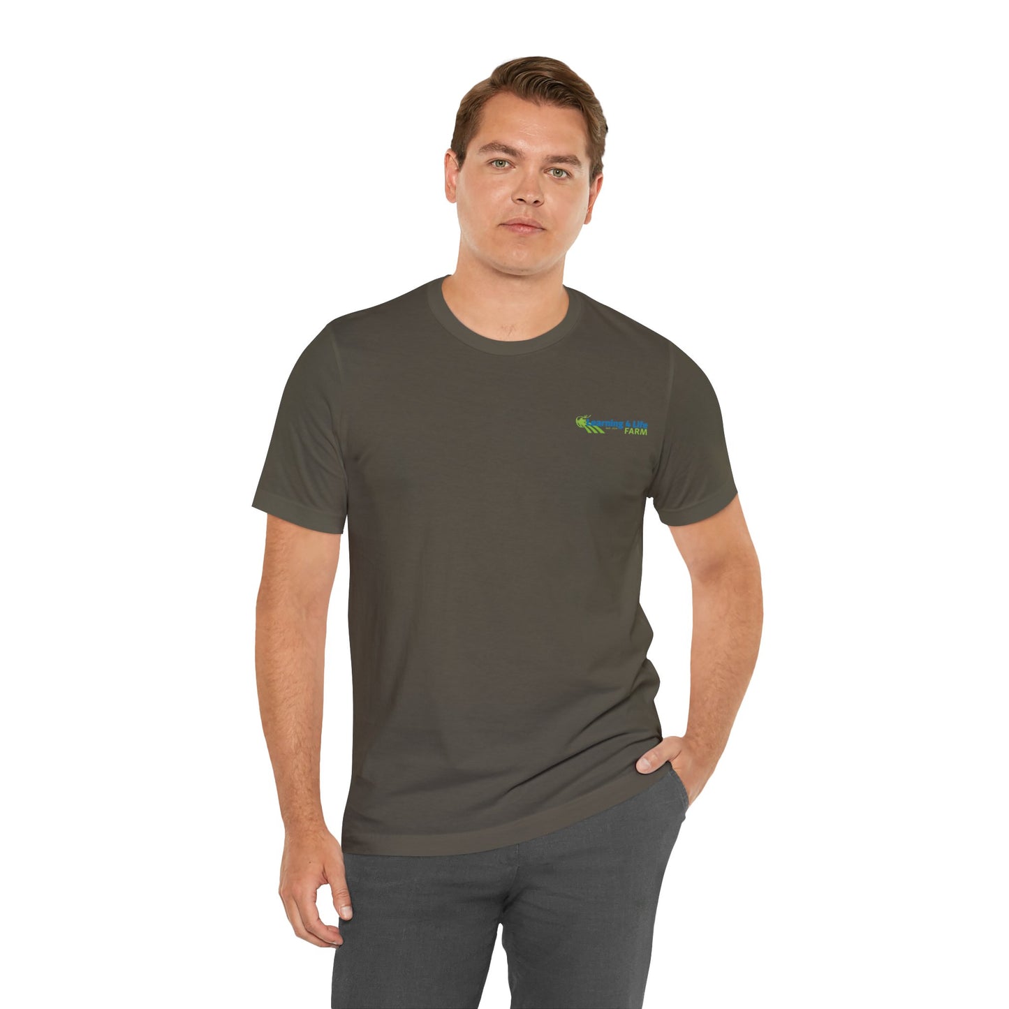 L4L Farm Front and Back design Unisex Jersey Short Sleeve Tee