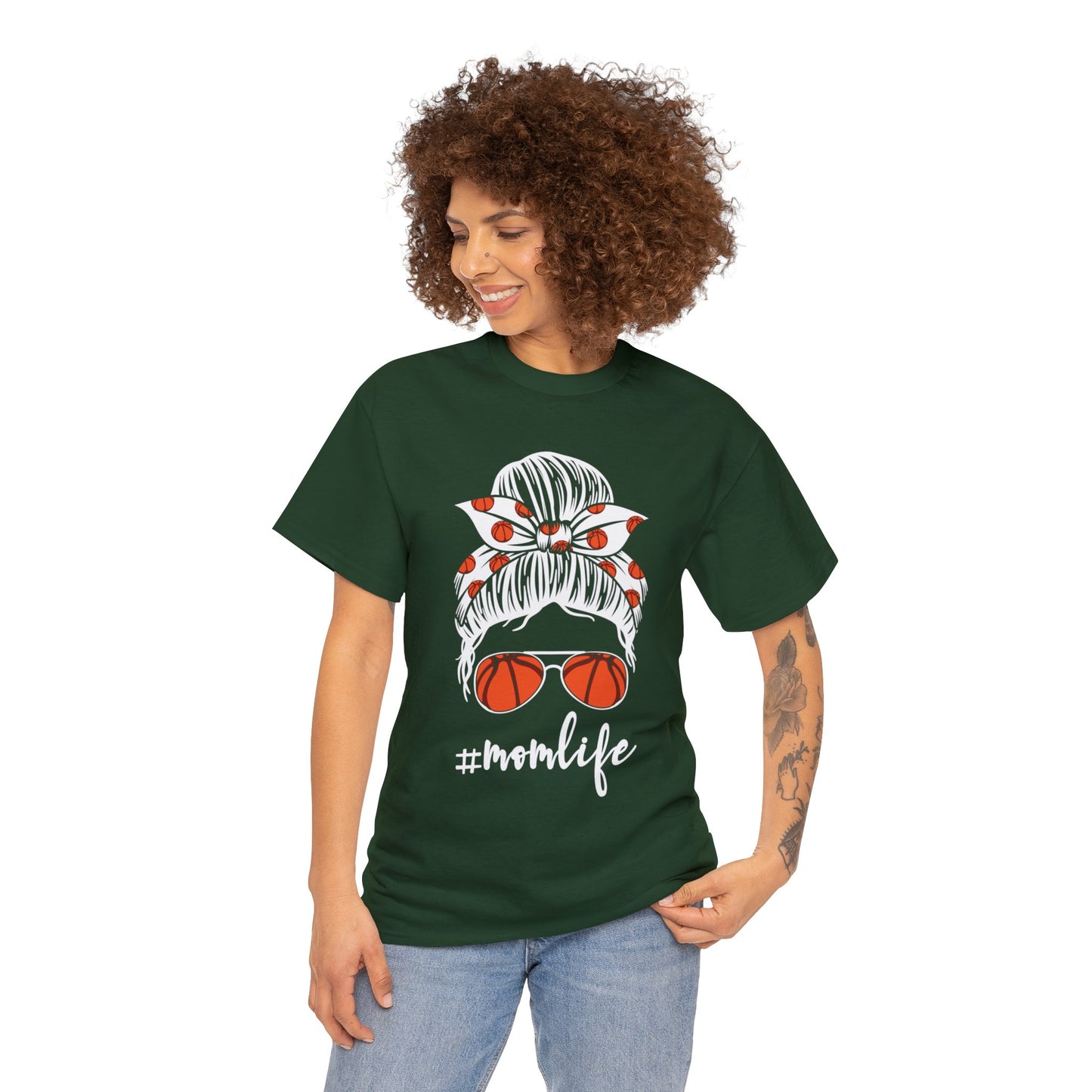Mom Life Basketball Unisex Heavy Cotton Tee