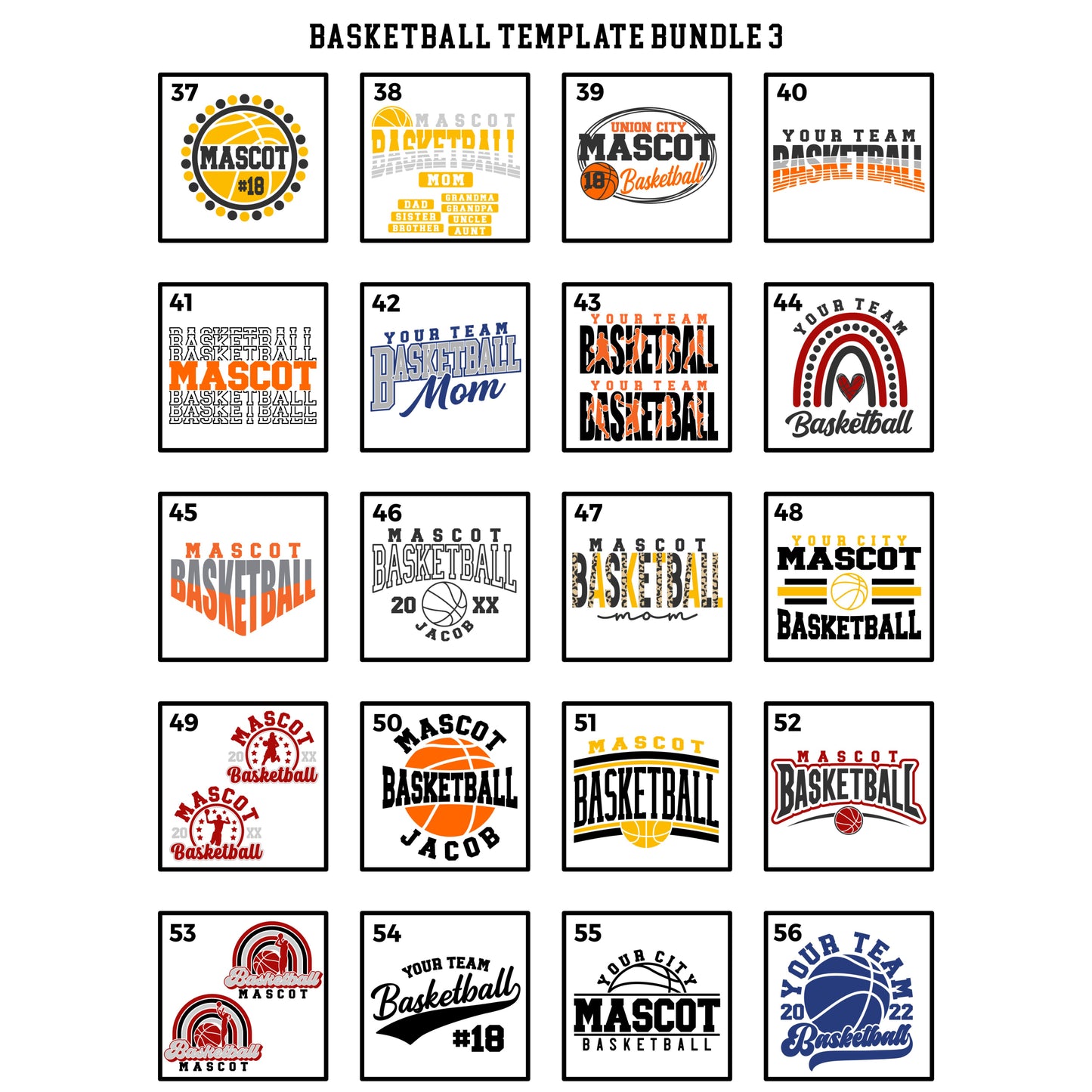 Custom School and Mascot BASKETBALL T-Shirt