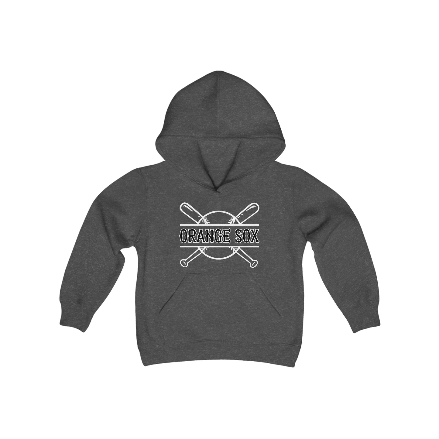 Orange Sox Youth Heavy Blend Hooded Sweatshirt