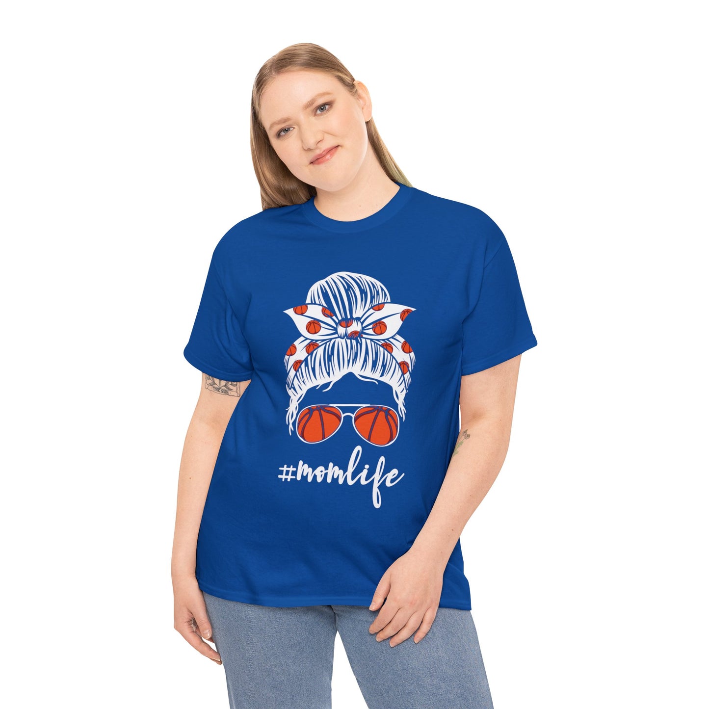 Mom Life Basketball Unisex Heavy Cotton Tee