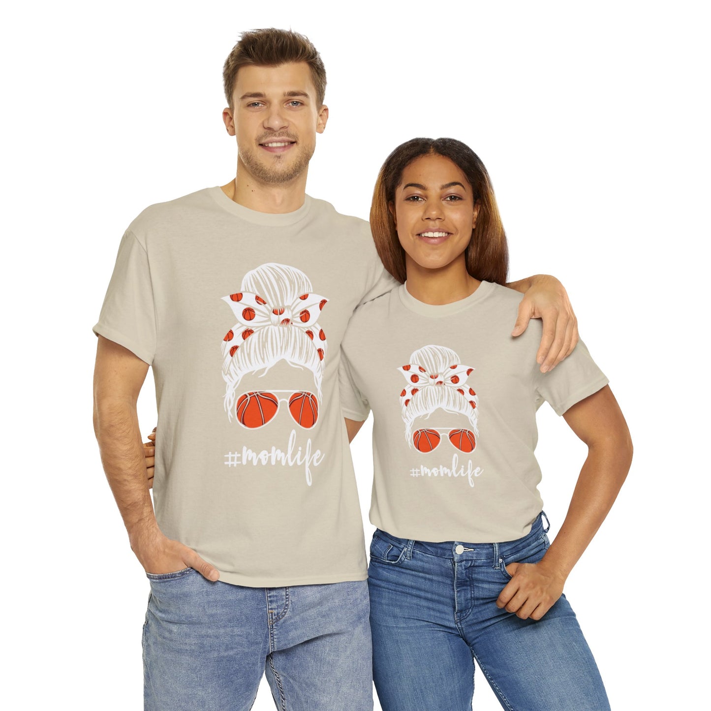 Mom Life Basketball Unisex Heavy Cotton Tee
