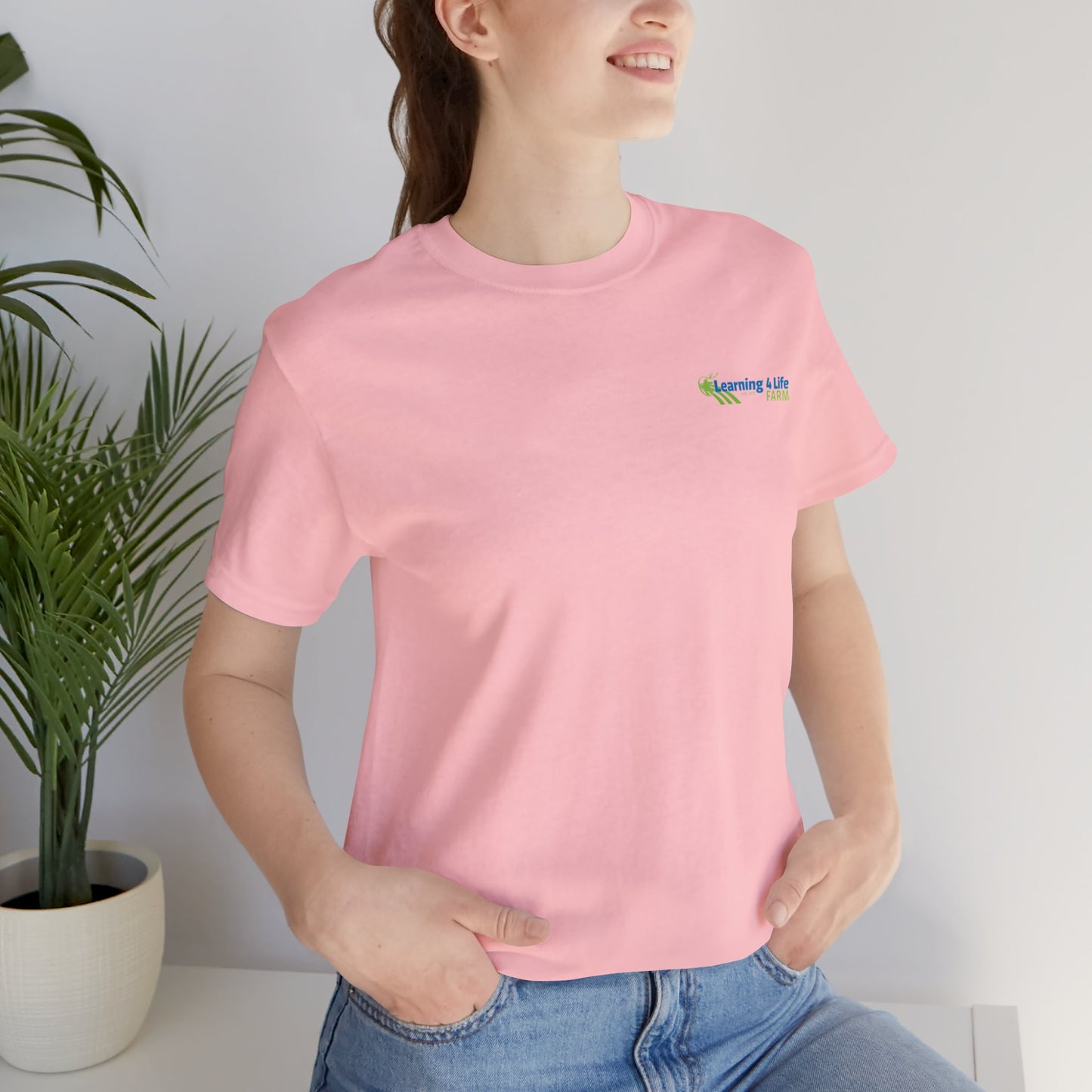 L4L Farm Front and Back design Unisex Jersey Short Sleeve Tee