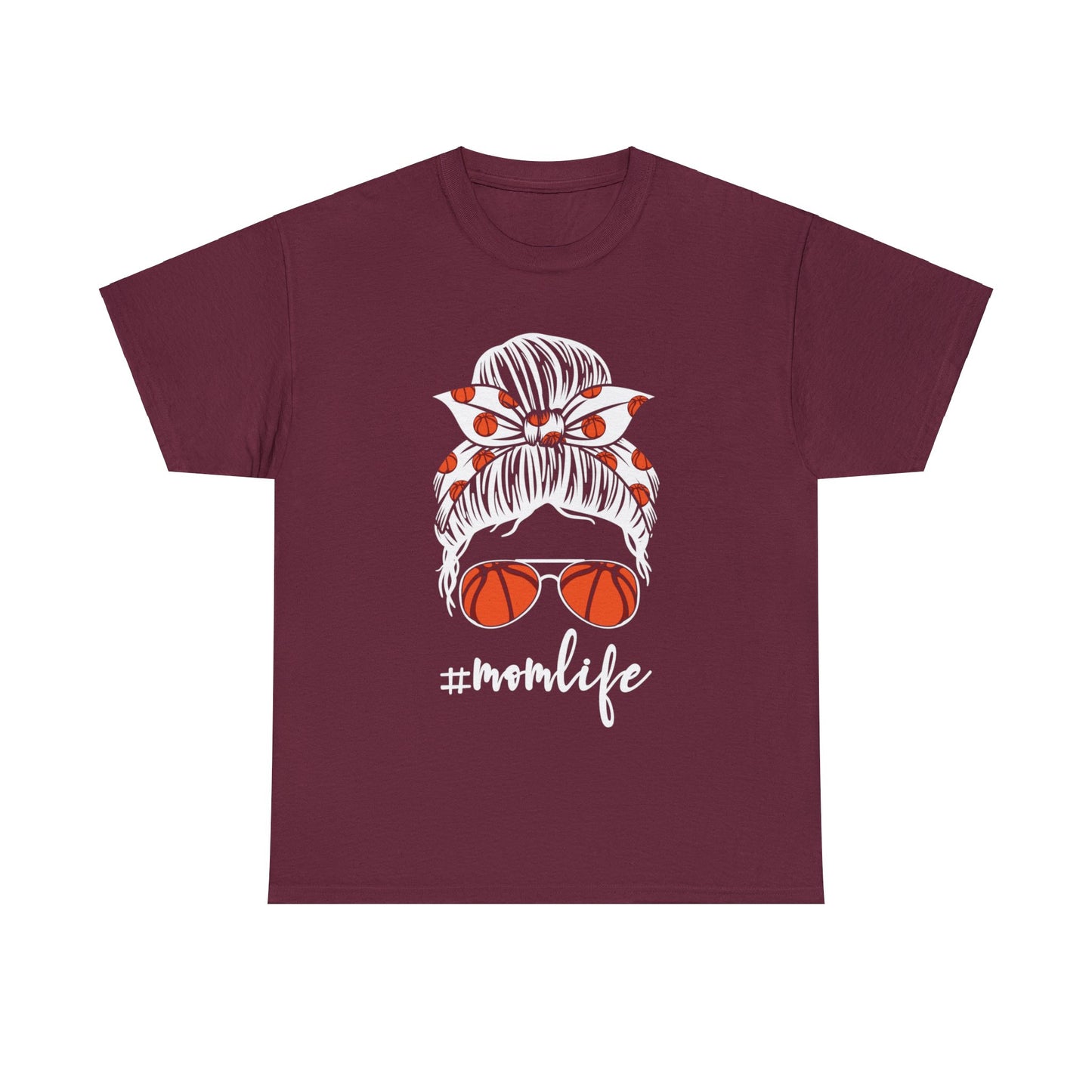 Mom Life Basketball Unisex Heavy Cotton Tee
