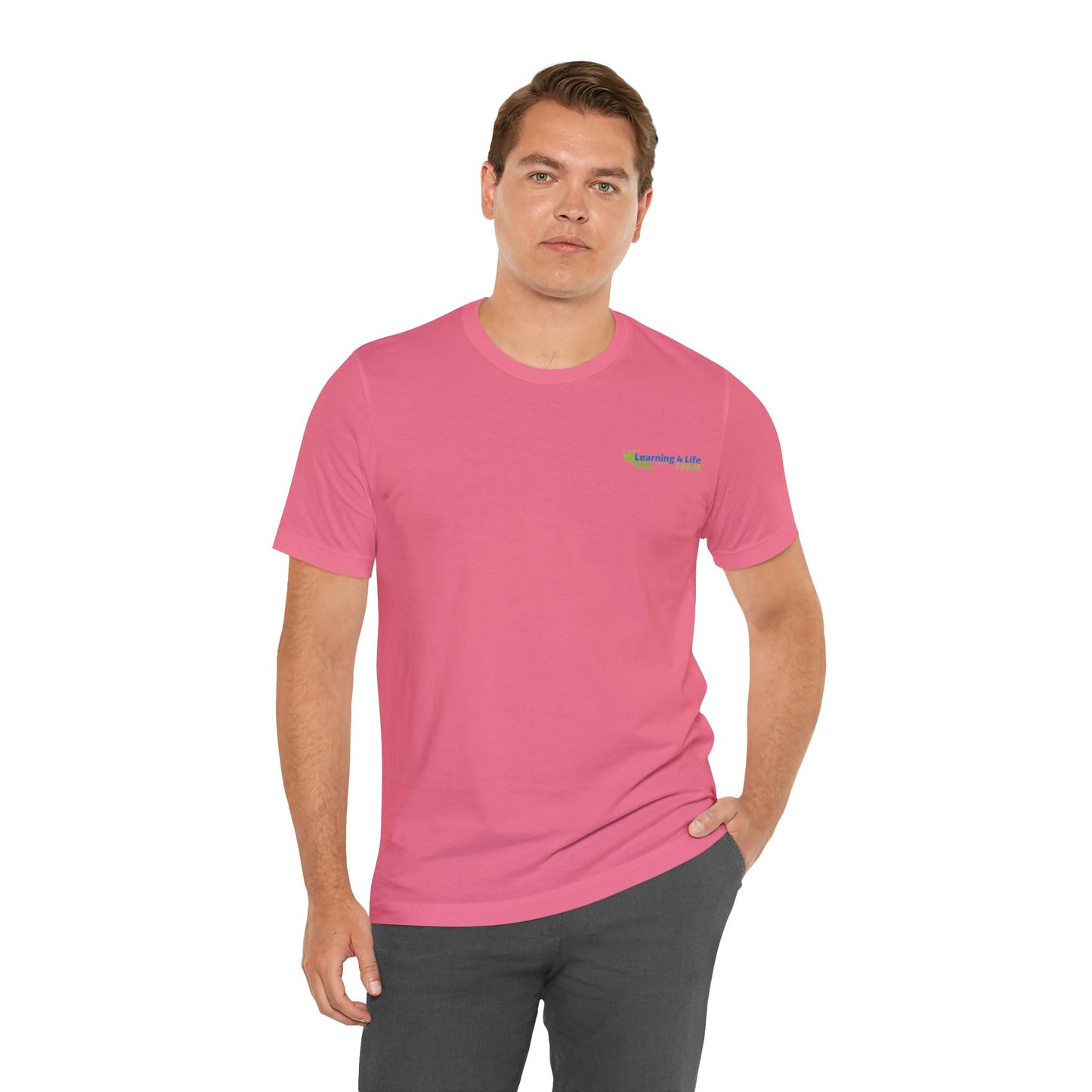 L4L Farm Front and Back design Unisex Jersey Short Sleeve Tee