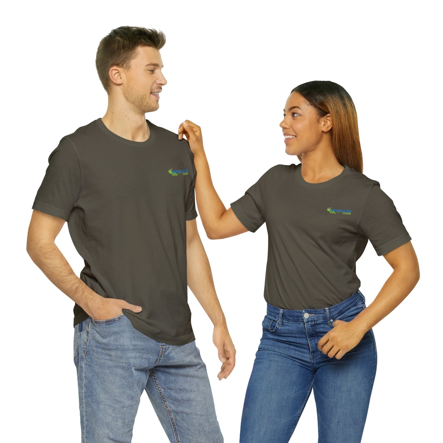 L4L Farm Front and Back design Unisex Jersey Short Sleeve Tee