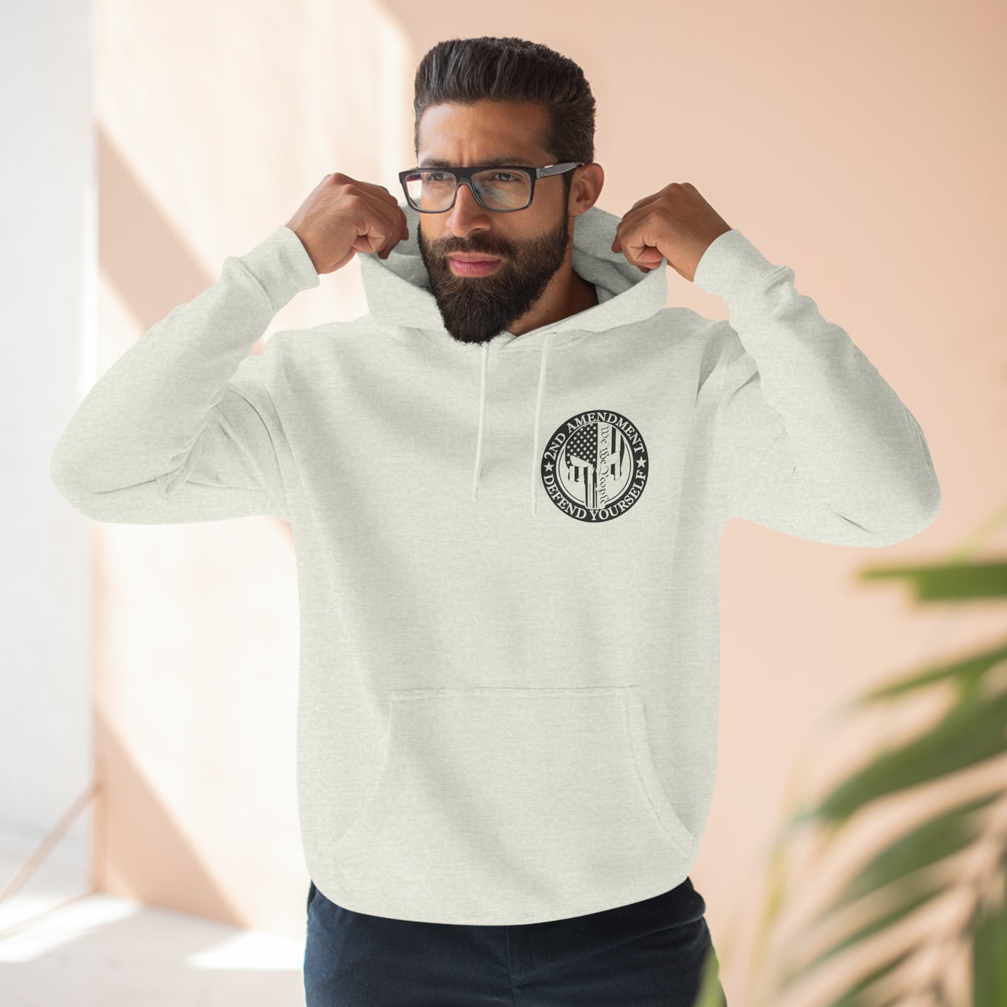 Punisher USA 2nd Amendment, Defend Yourself, We The People Fleece Hoodie