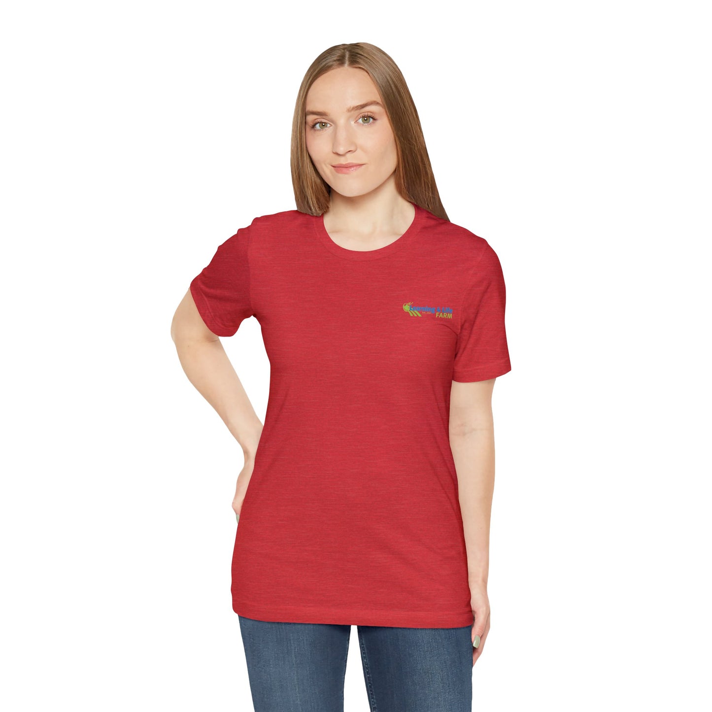L4L Farm Front and Back design Unisex Jersey Short Sleeve Tee
