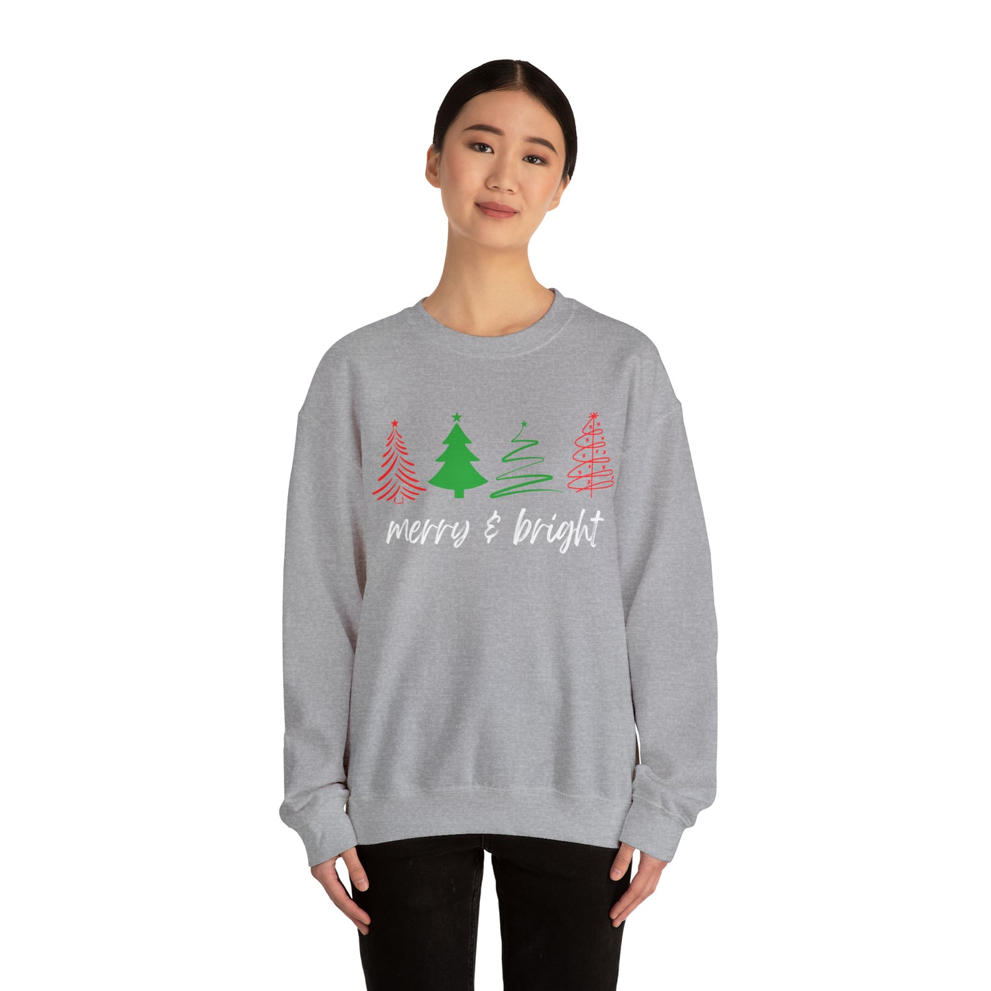 Merry and Bright Christmas Crewneck Sweatshirt