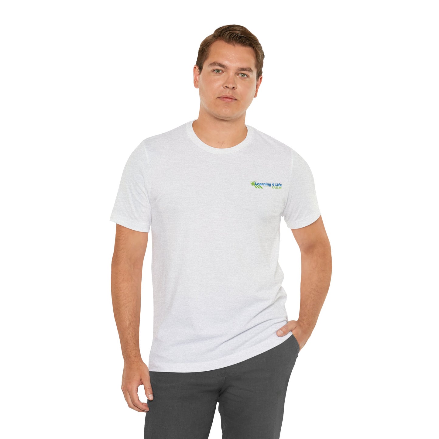 L4L Farm Front and Back design Unisex Jersey Short Sleeve Tee
