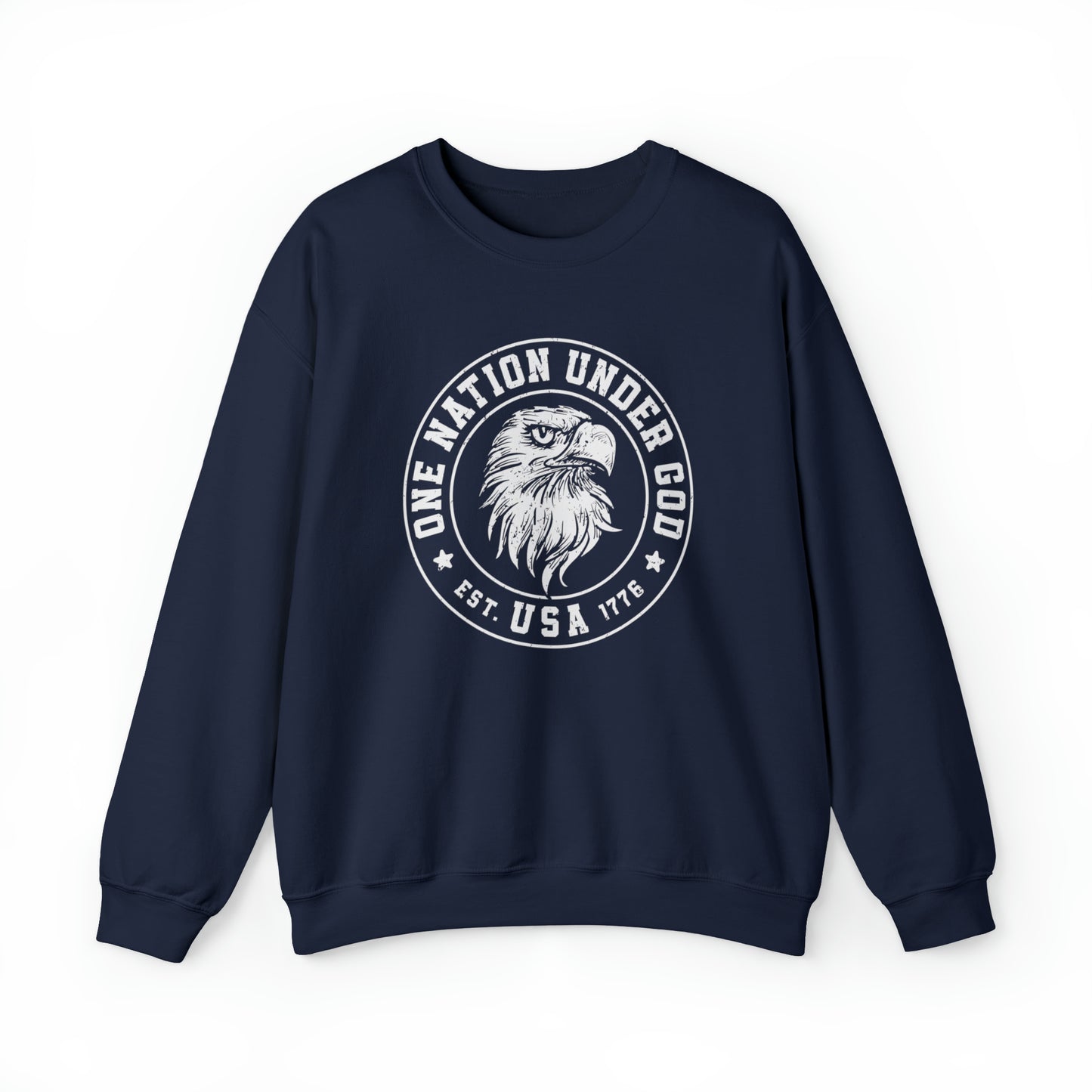 USA Sweatshirt One Nation Under God Unisex Heavy Blend™ Crewneck Sweatshirt