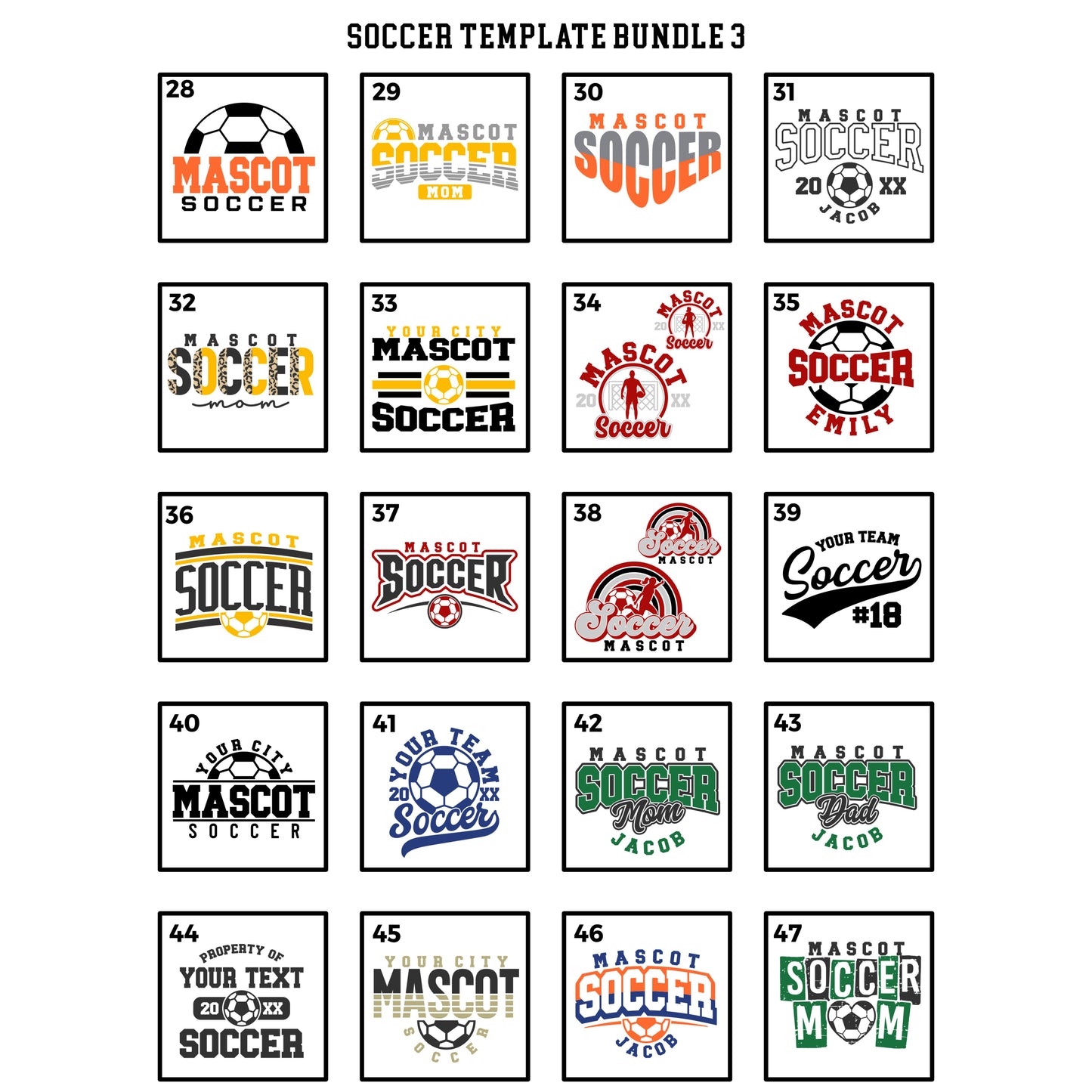 Custom School and Mascot SOCCER T-Shirt