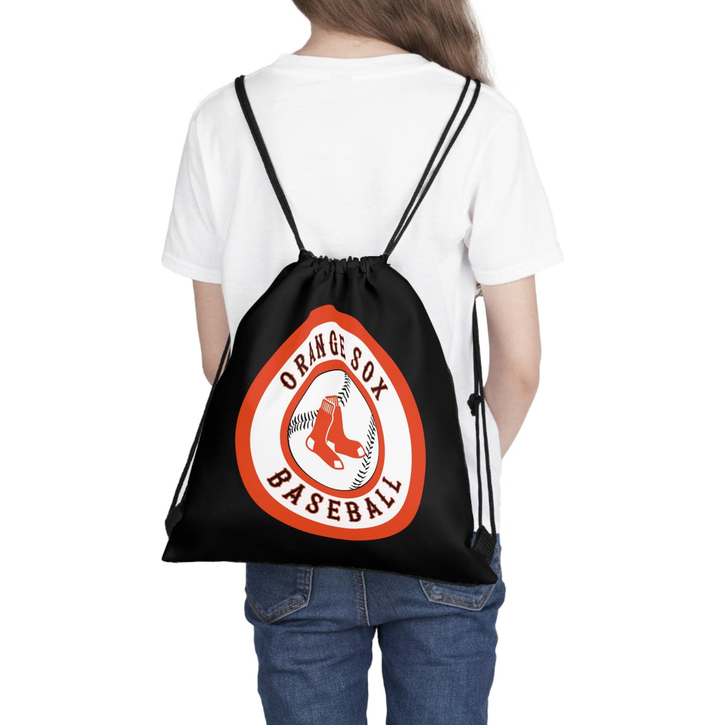 Orange Sox Outdoor Drawstring Bag